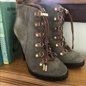 Tory Burch Green Halima Heel Booties